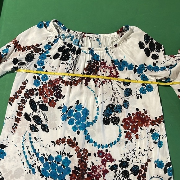 Fever Women Ruffled Sleeves Crew Neck Blouse Small - Picture 10 of 12